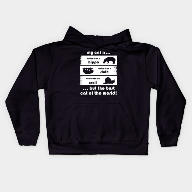 Big cat kitten fat funny saying idea Kids Hoodie by FindYourFavouriteDesign